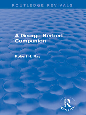 cover image of A George Herbert Companion (Routledge Revivals)
